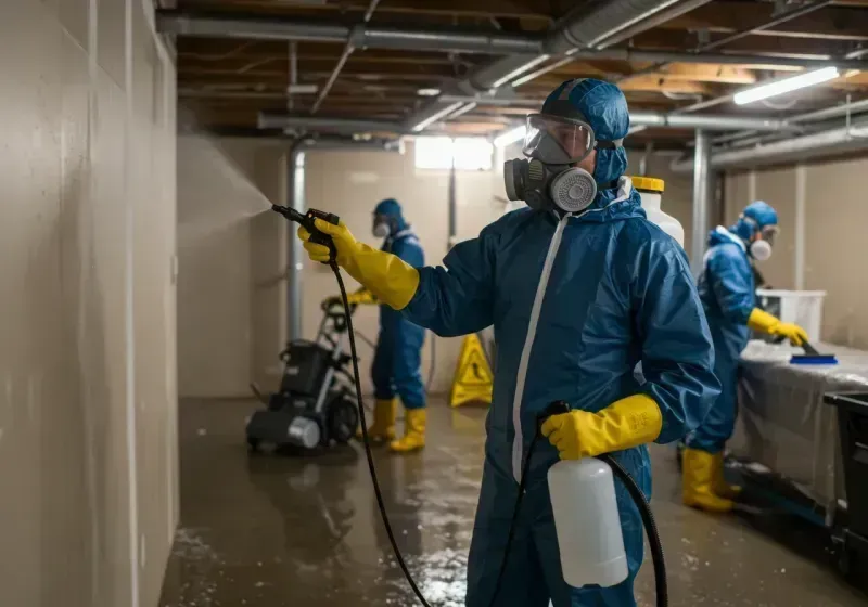 Basement Sanitization and Antimicrobial Treatment process in Westminster, SC